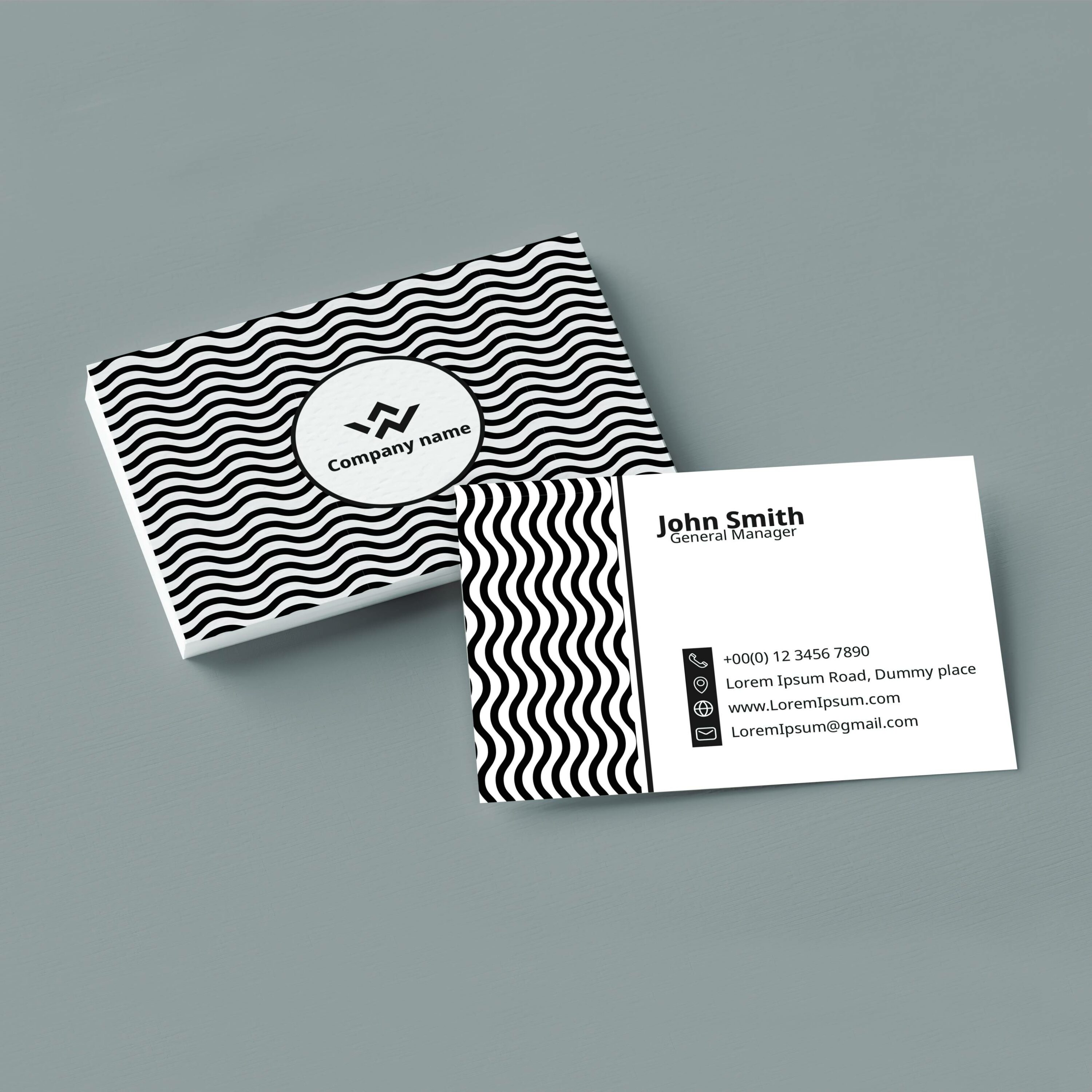 Black and White Pattern Business Card