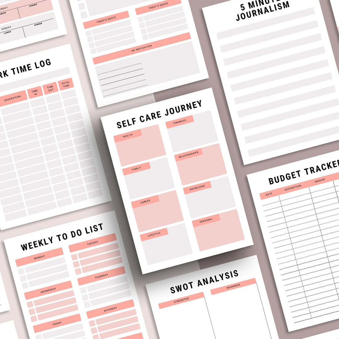 The Ultimate Canva Planner Bundle Pack Preview Image.