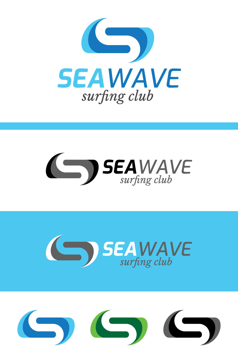 Letter S - Sea Wave Logo pinterest 01 3