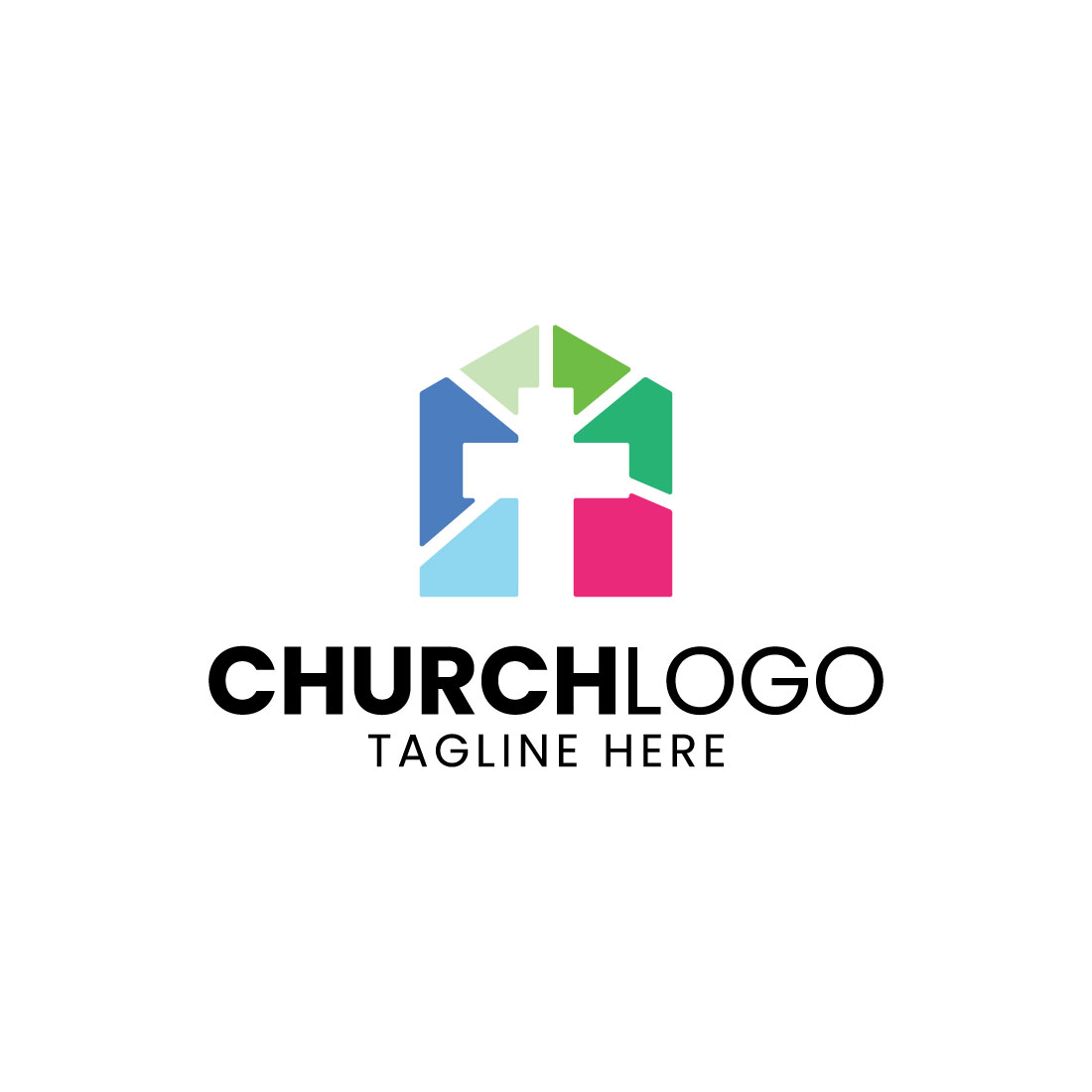 Colorful Church Logo Mosaic Design cover image.