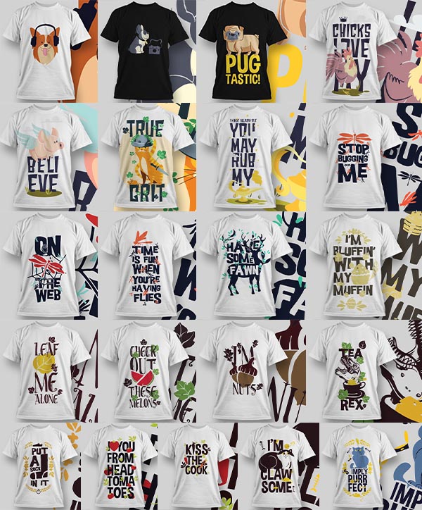 an awesome collection of t-shirt designs.