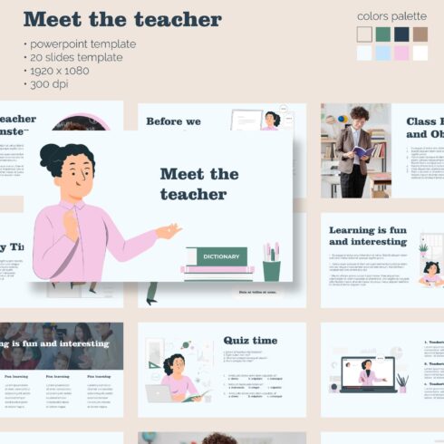 Get to Know Your Teacher Powerpoint Template.