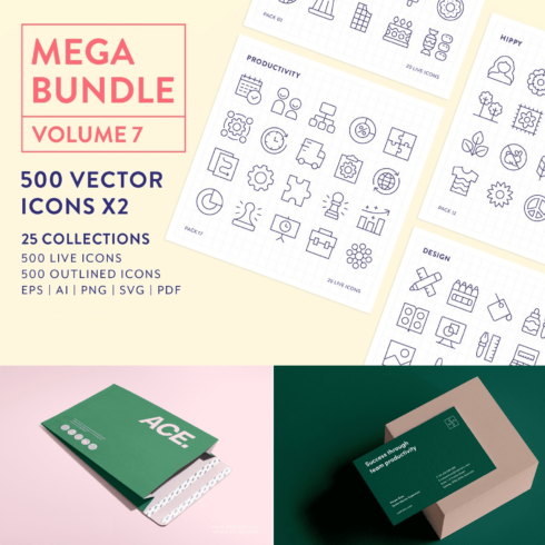 Mega bundle vol 7 line icons - main image preview.