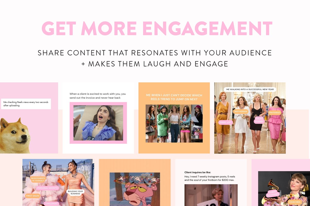 GIF Animation Engagement Pack . Instagram Templates Canva . 