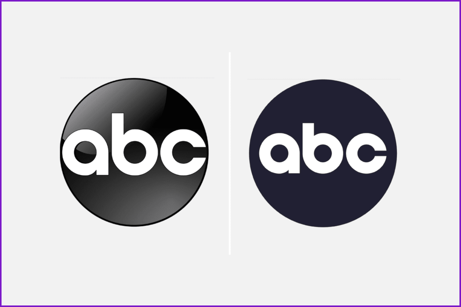 ABC logotype variants.