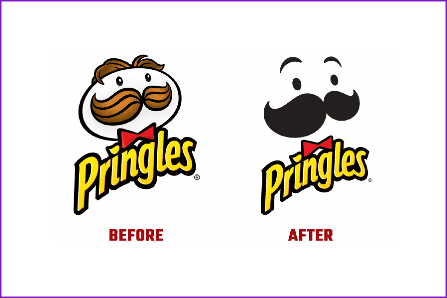 Pringles logotype variants.