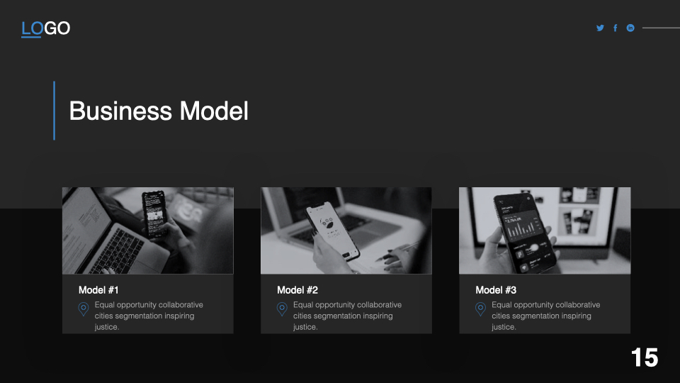 Some types of business models.