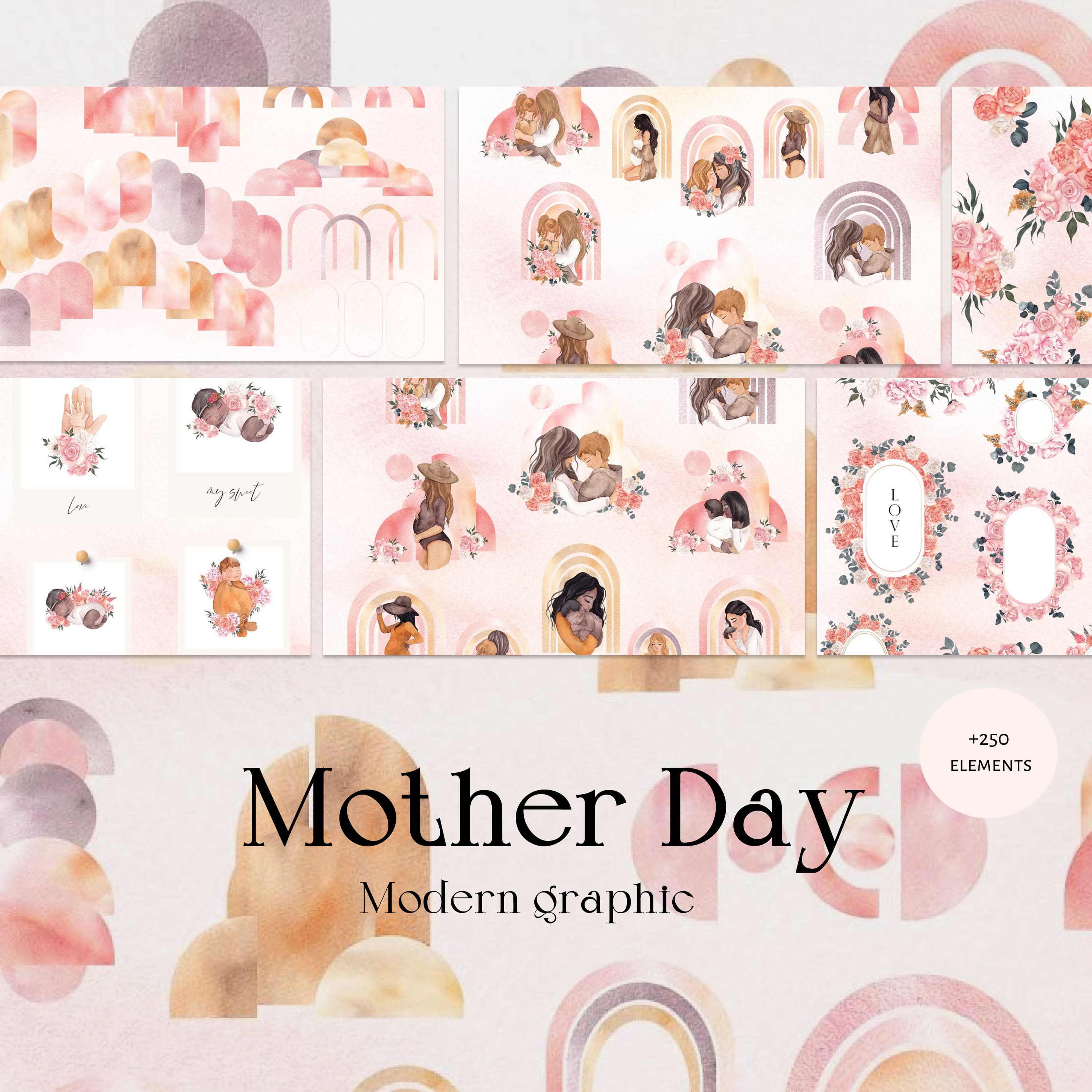 Mother Day. Modern graphic. cover.