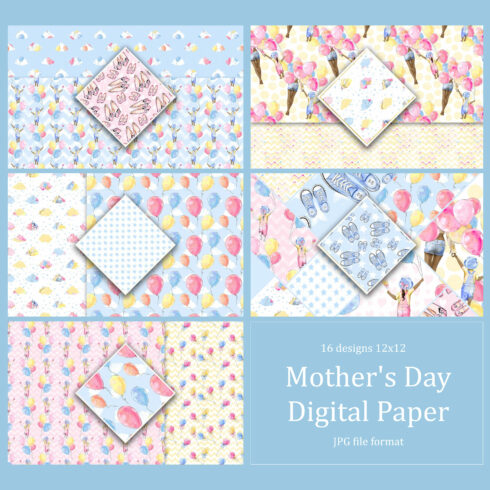 Mother's Day Digital Paper.
