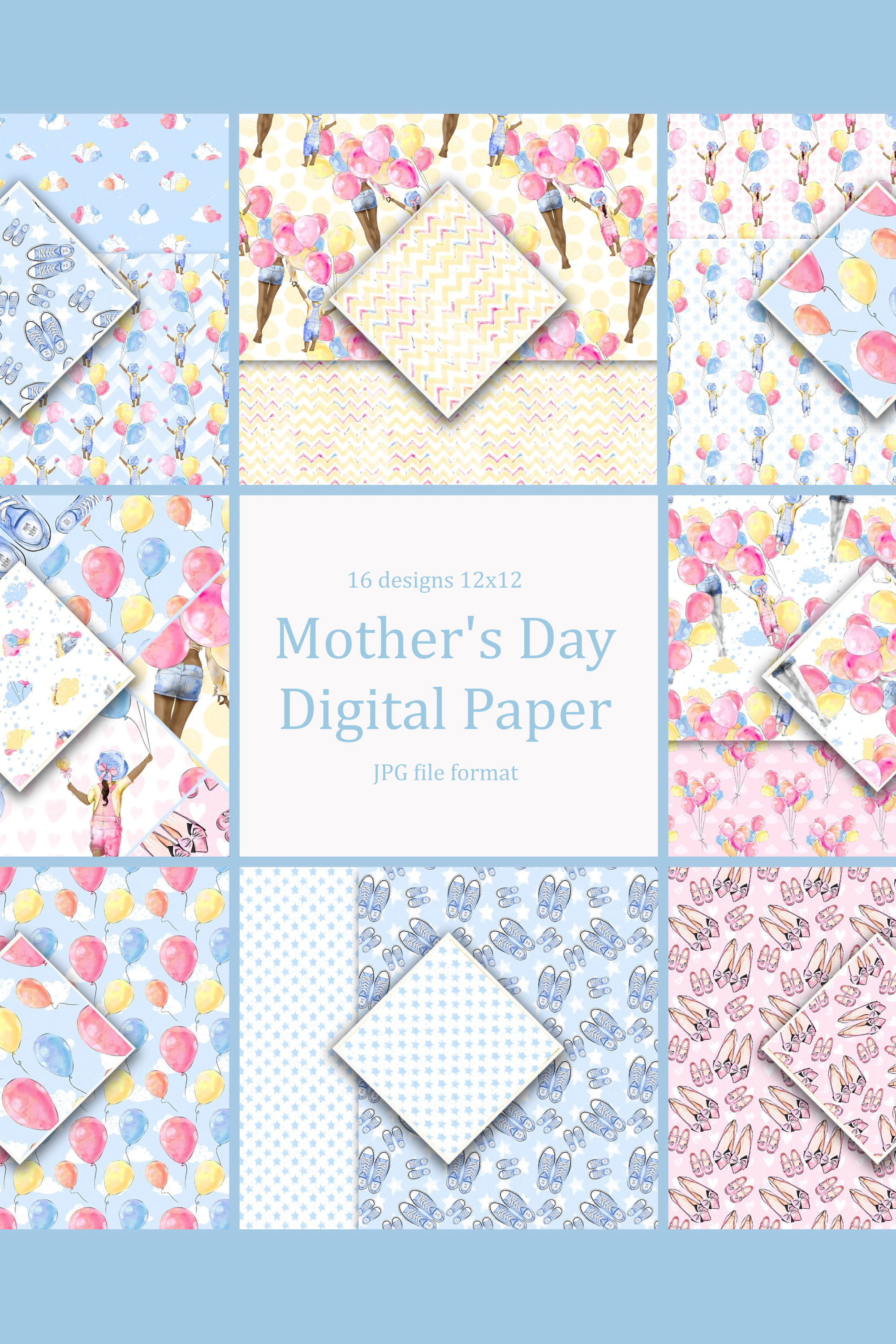 mothers day digital paper pinterest