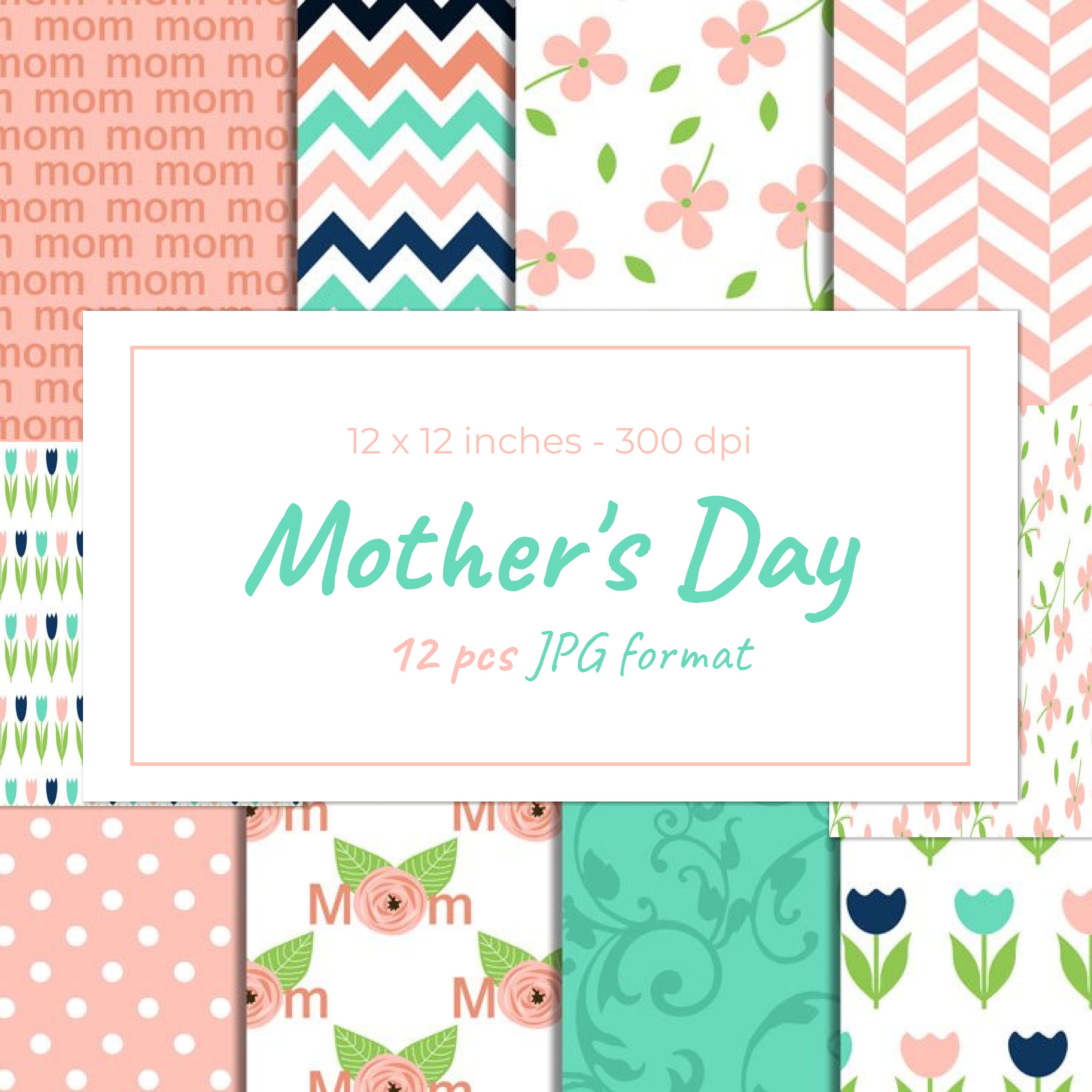 Mother's Day Digital Papers.