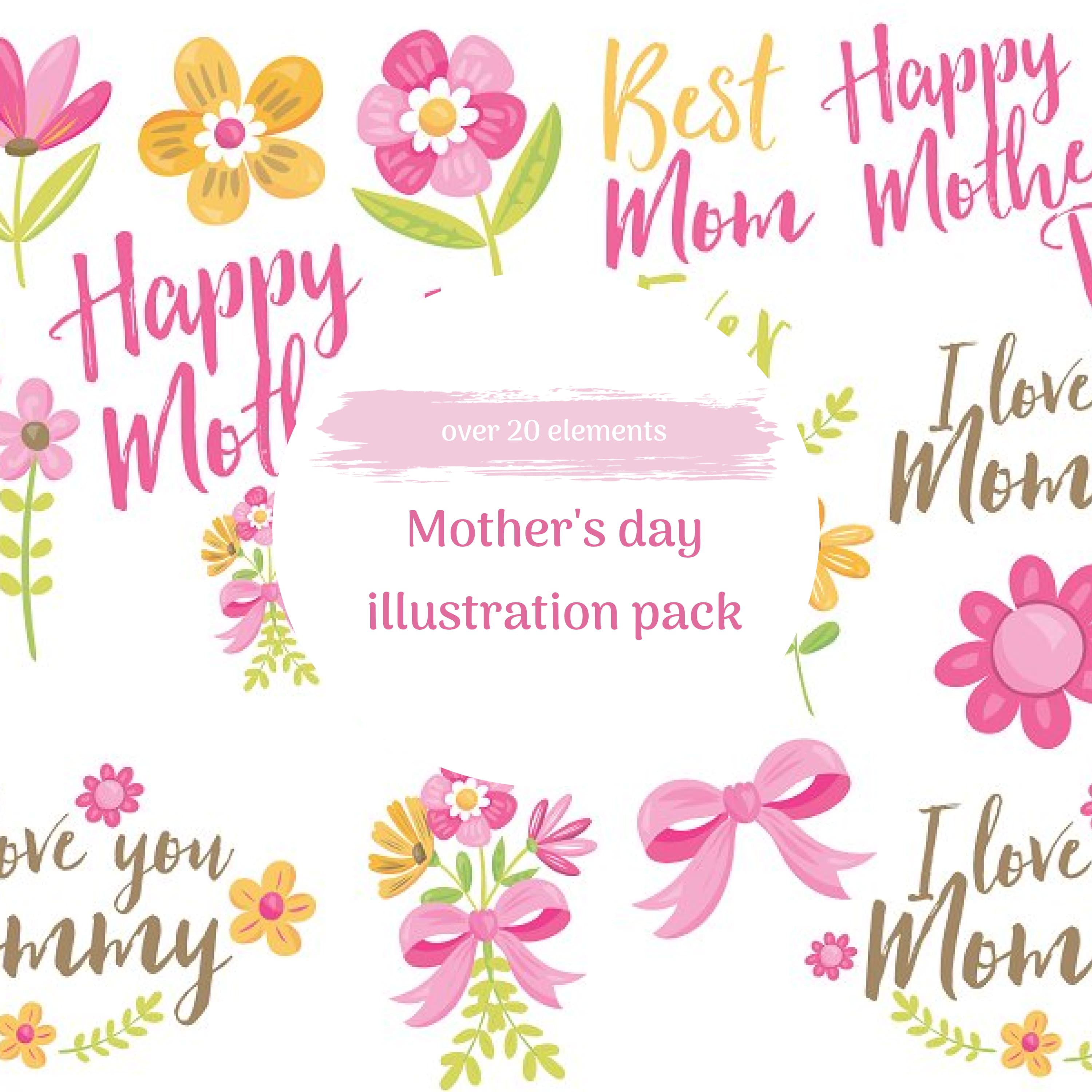 Mother's day illustration pack cover.