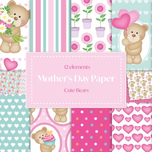 Mother's Day Paper, Cute Bears - P19.
