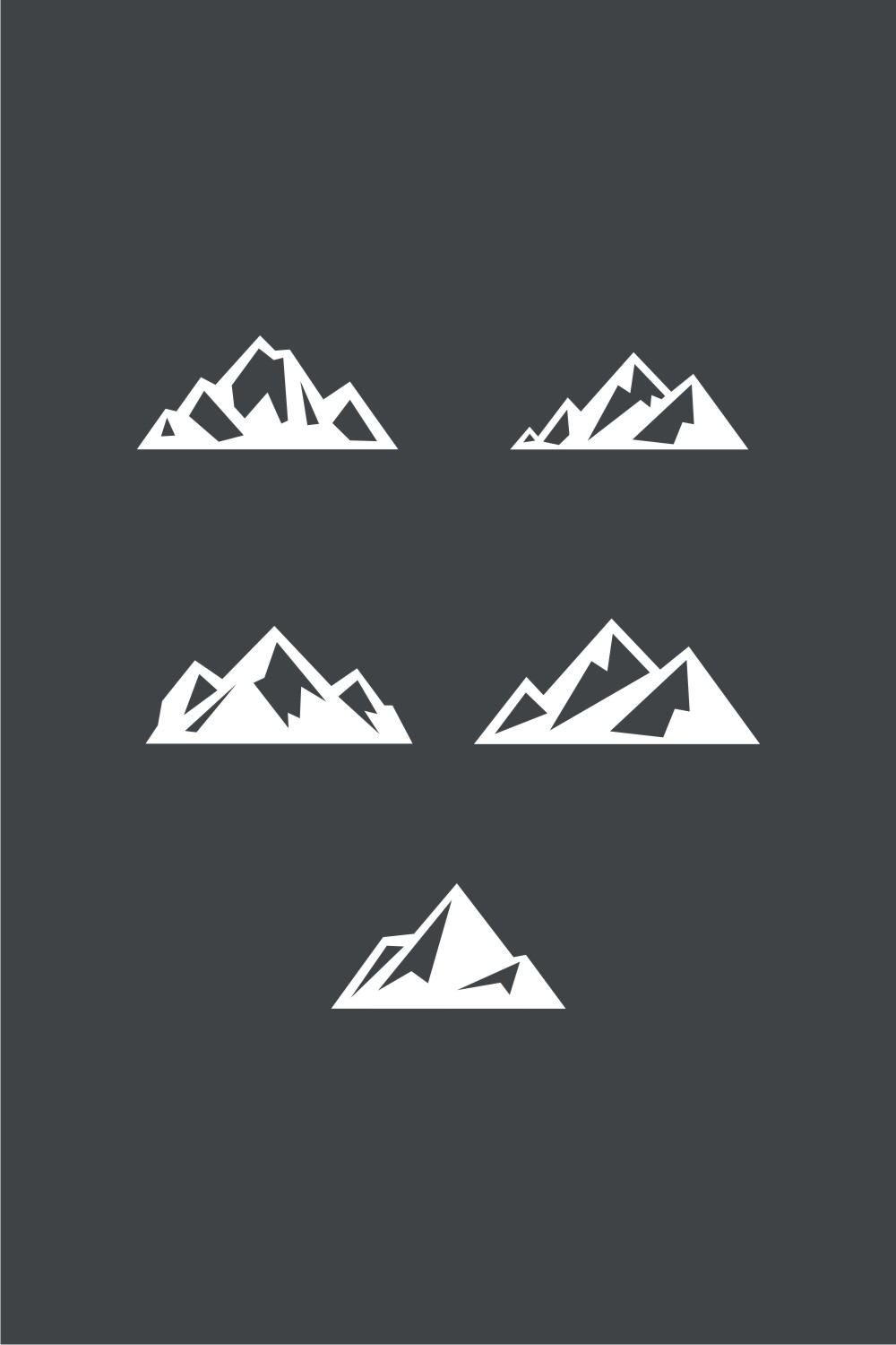 Mountain Logo Set Pinterest Image.