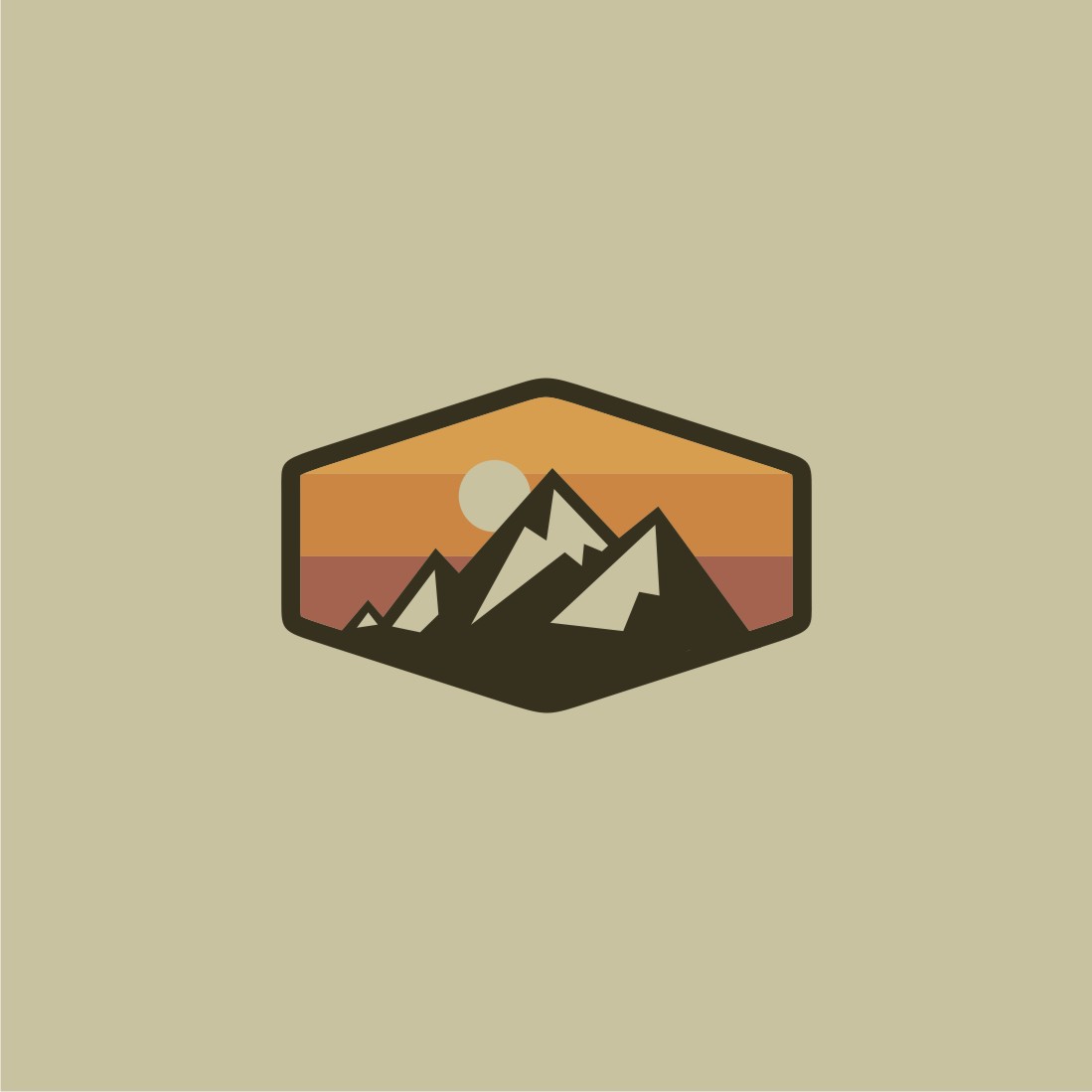 Beautiful Mountain Logo Set Long Example.