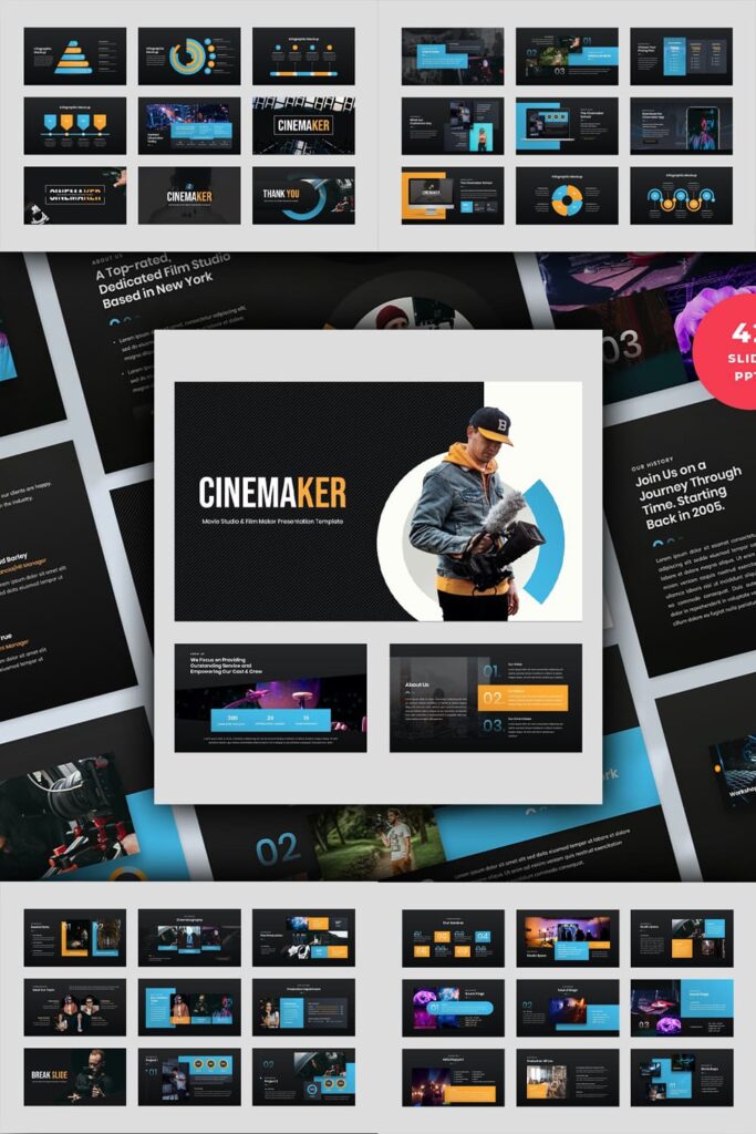 Movie Studio PowerPoint Template – MasterBundles