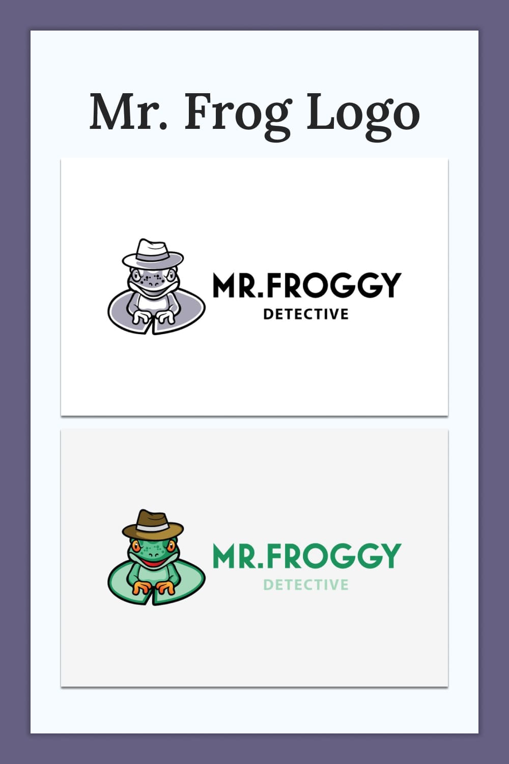 Mr. frog logo - pinterest image preview.
