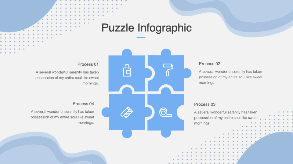 Blue puzzle infographic.
