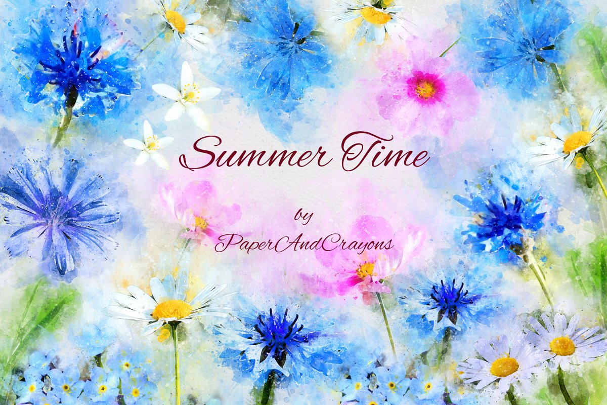 Cover image of Summer Time Flowers PaperAndCrayons.