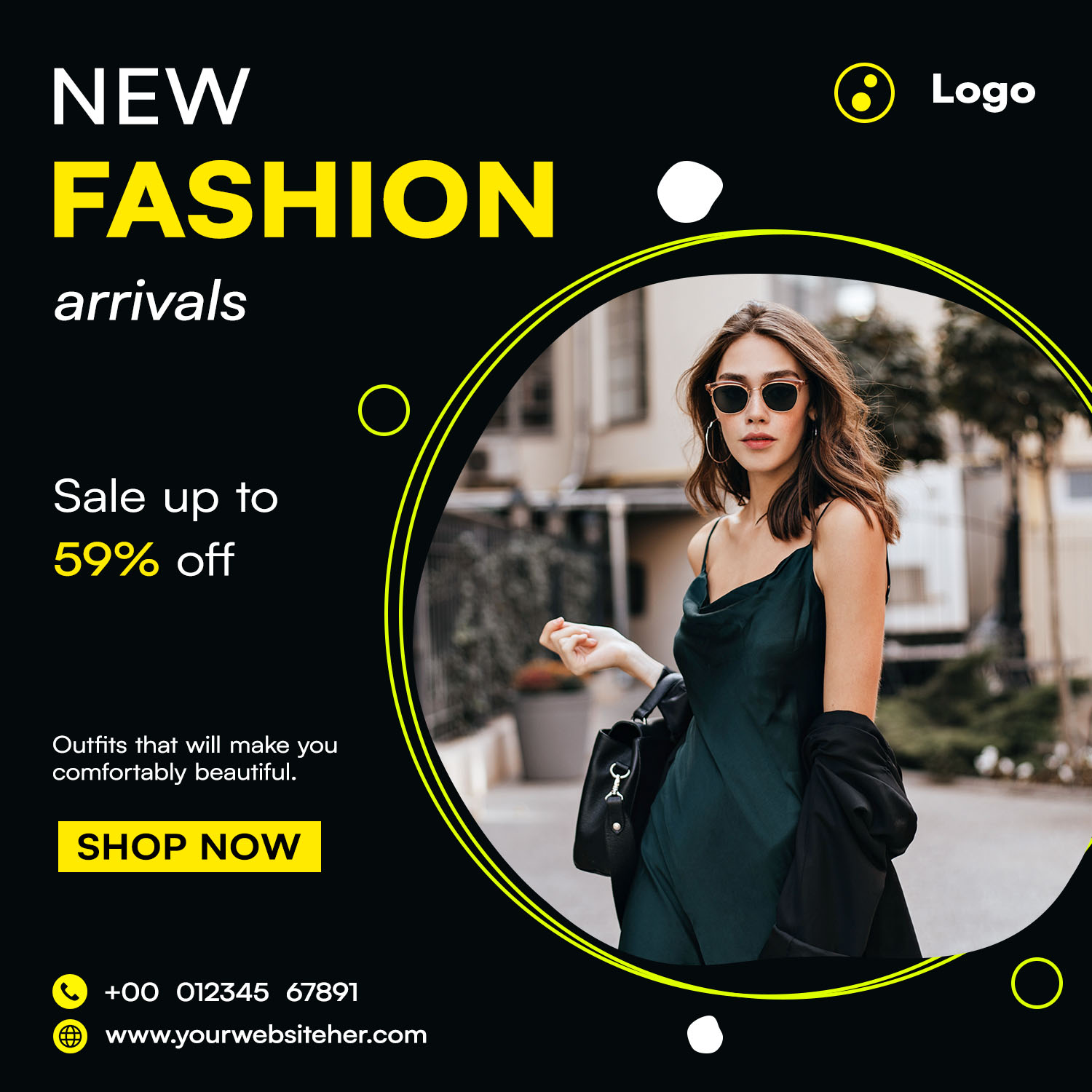 Fashion And Trend Social Media Post Design Templates Preview Image.