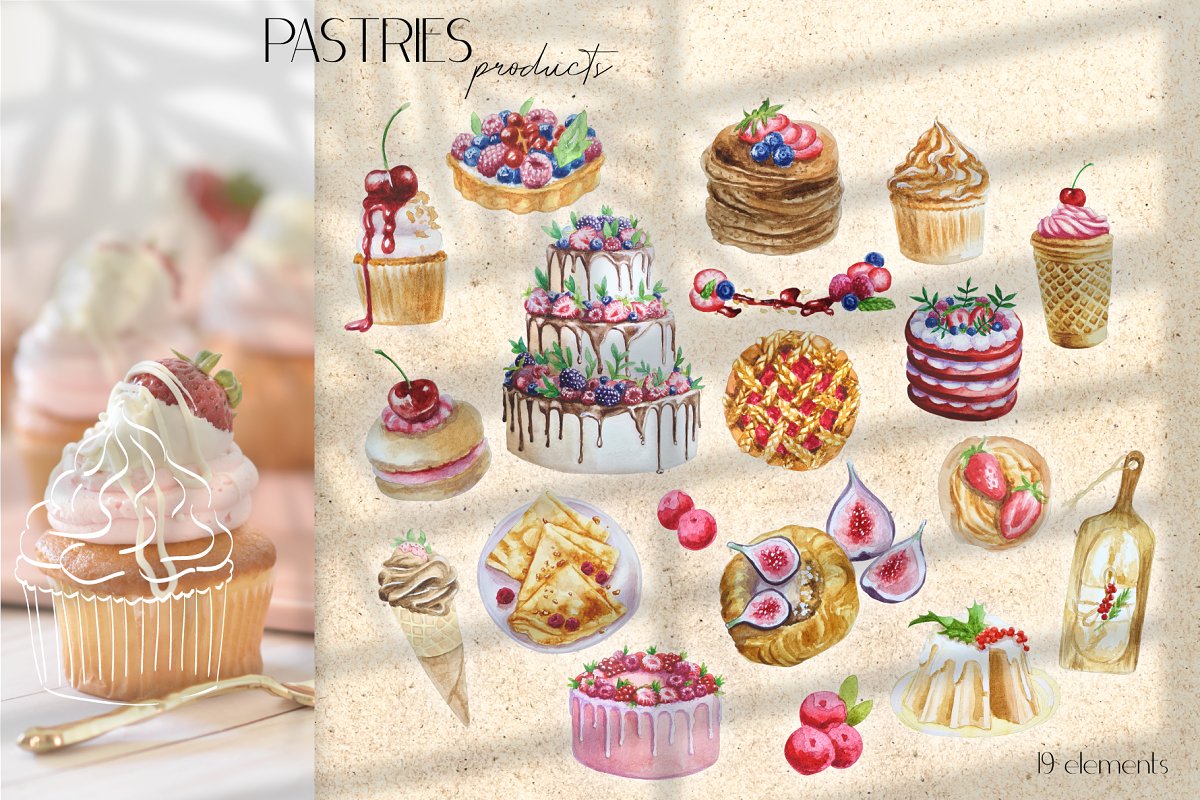 Pastries products.
