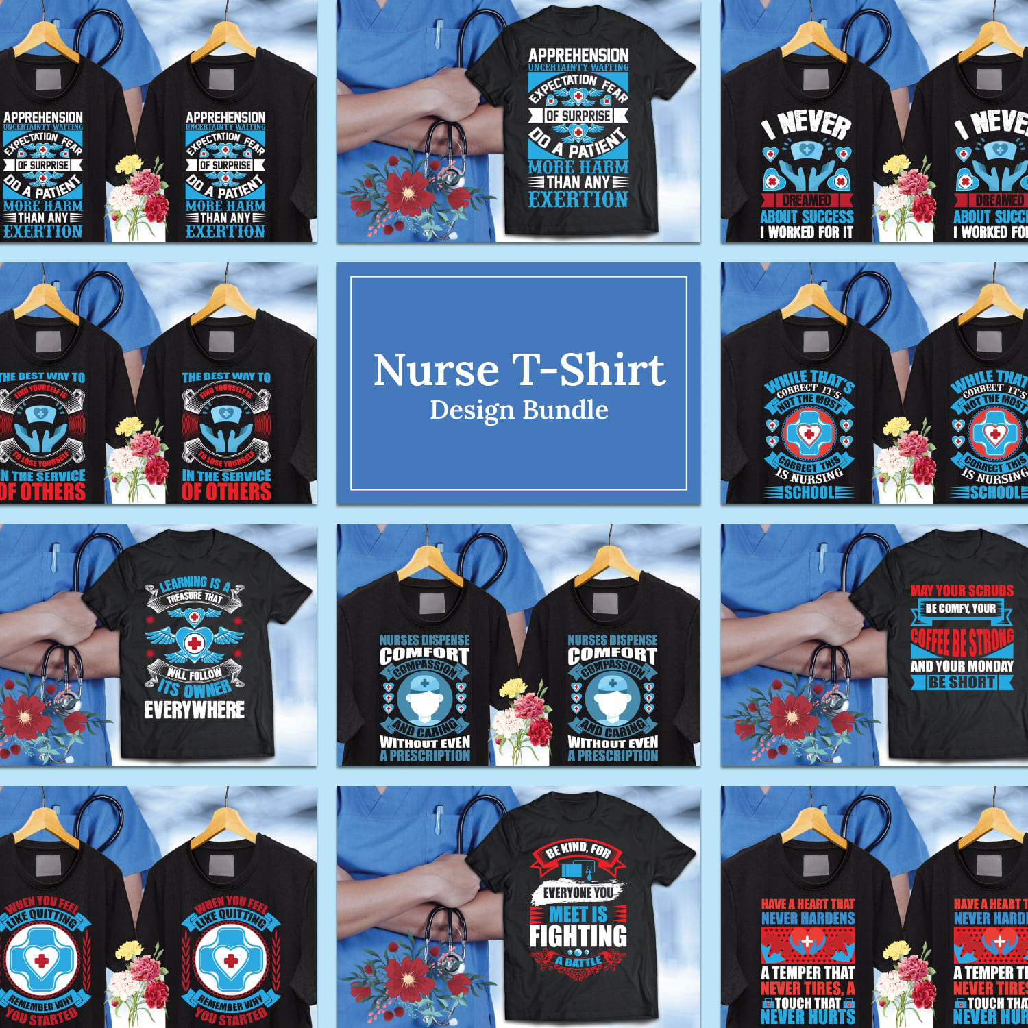 Nurse T-Shirt Design Bundle.
