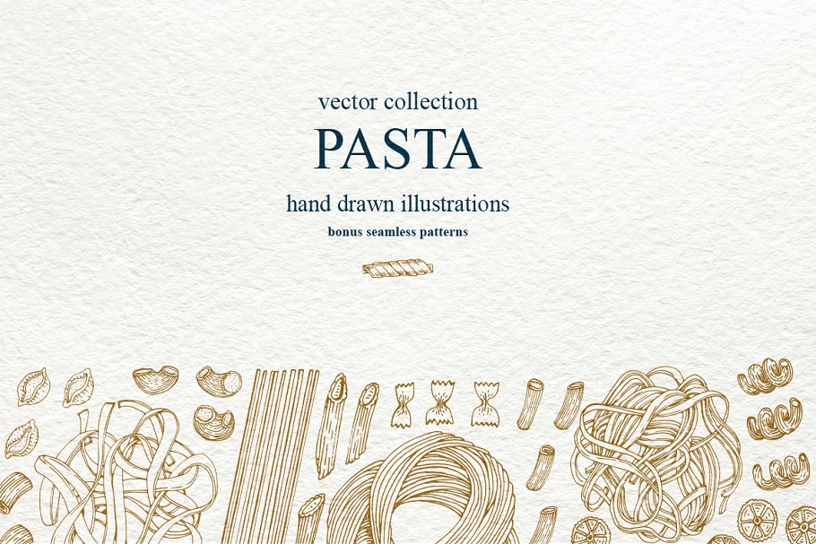 Cover image of Pasta Vector Collection.
