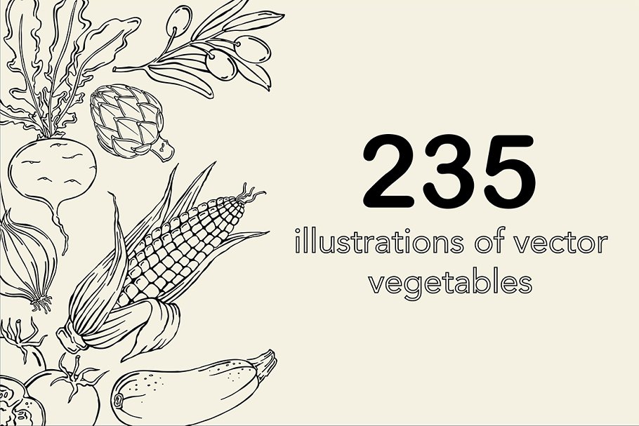 Cover image of Vector vegetables.
