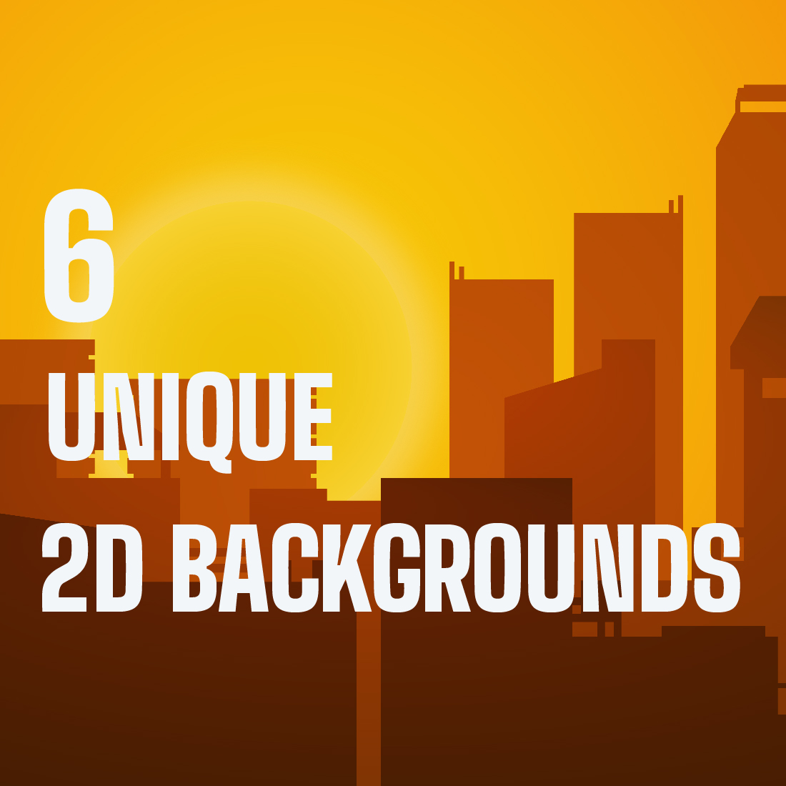6 Unique 2D Cities Backgrounds