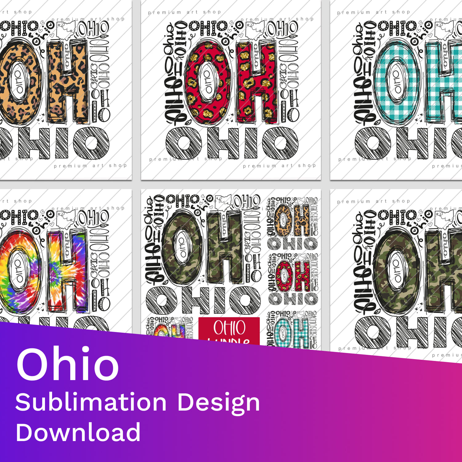 Ohio Sublimation Design Download.
