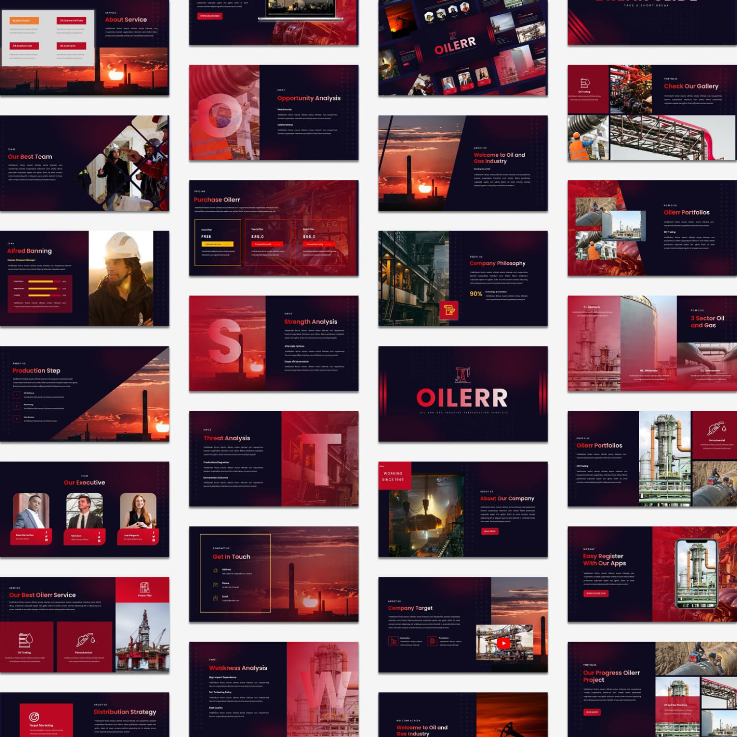 Oilerr - PowerPoint Template cover.