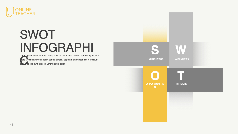 Two colored swot infographic.