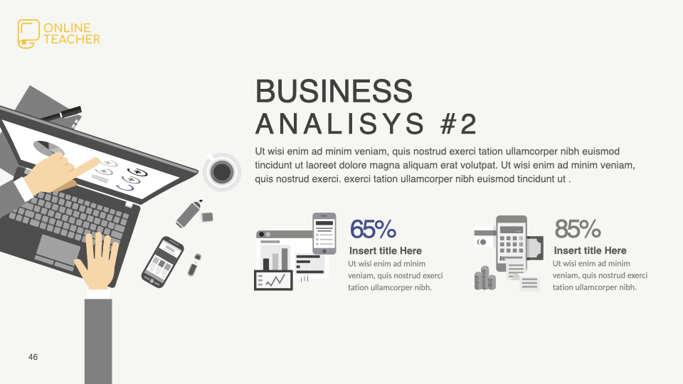 Business analysis slide.