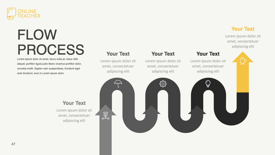 Flow process infographic.