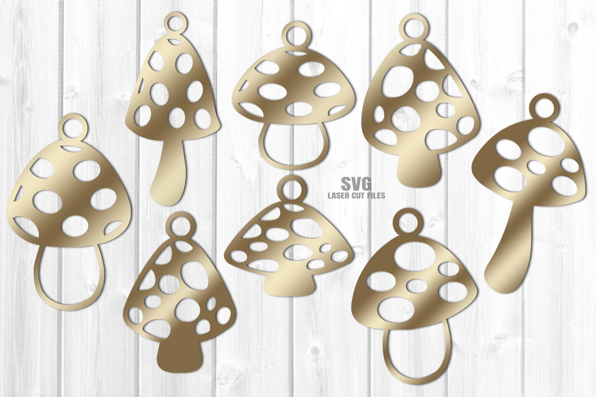 Diverse of silver mushrooms earrings.