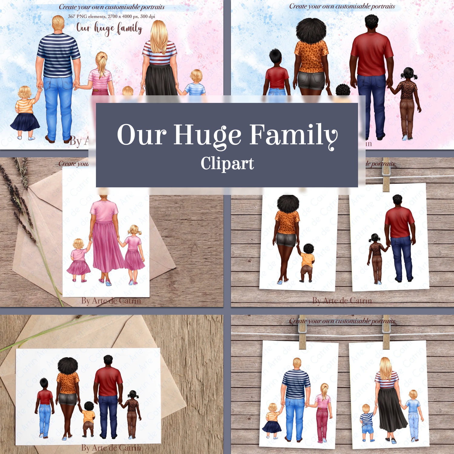 Our huge family clipart parents - main image preview.