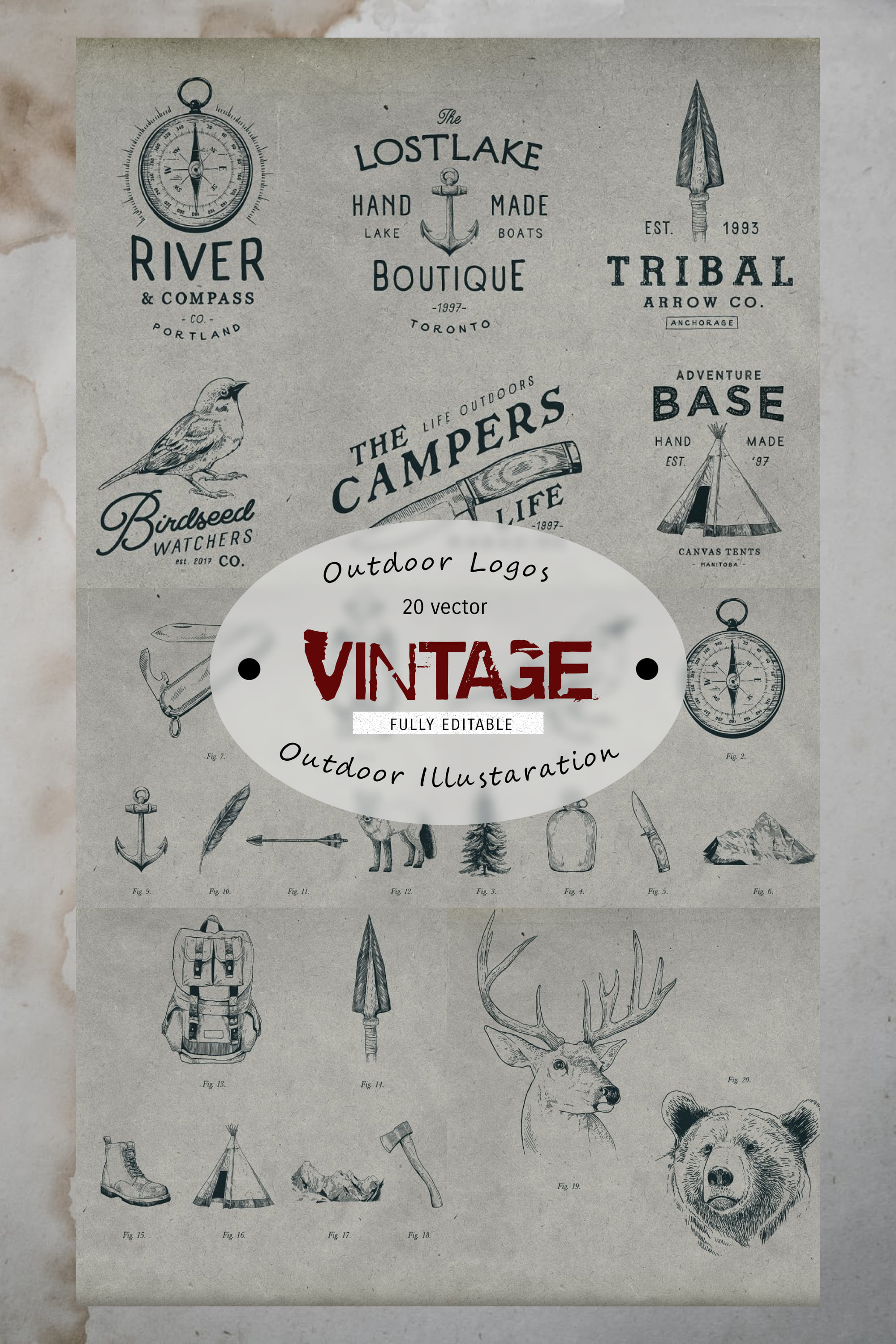 outdoor vintage logos illustrations pinterest3