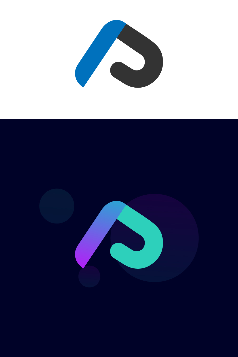 P Letter Logo Design pinterest image.