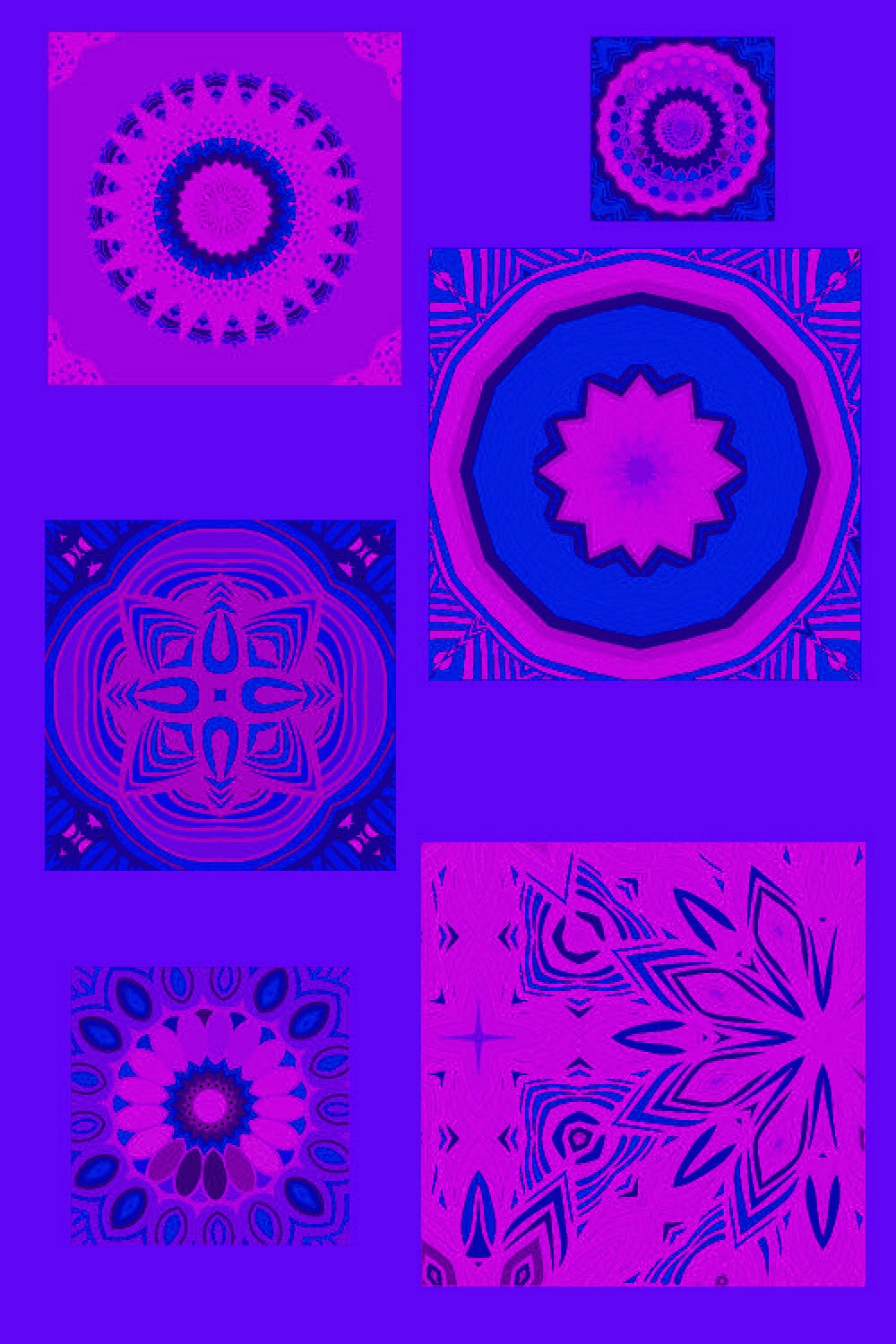 Digital Mandala Inspired Background Pinterest Image.