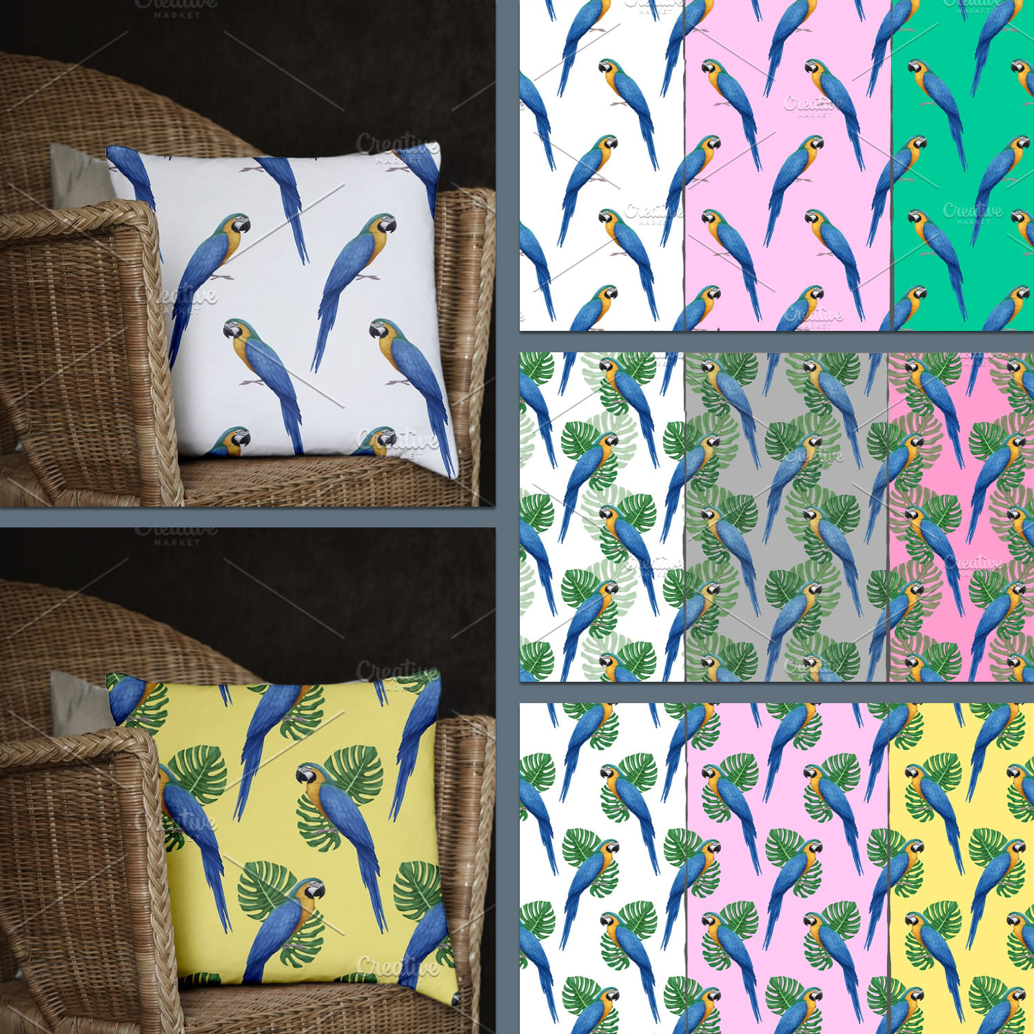 Parrot // Pattern Design created by Victoria_Novak.