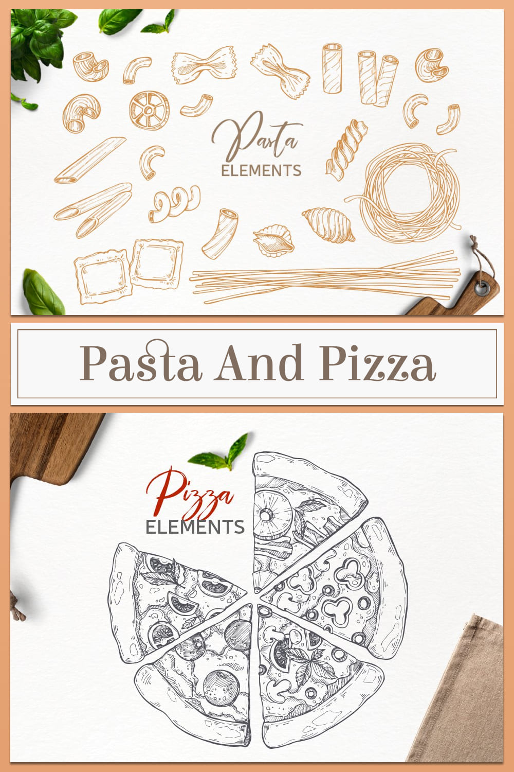 Pasta and pizza - pinterest image preview.