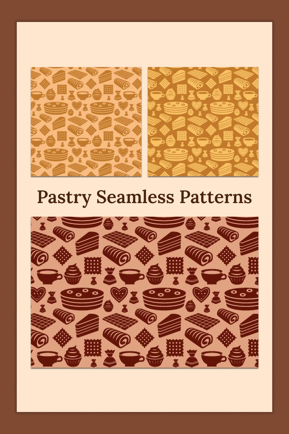 Pastry seamless patterns - pinterest image preview.