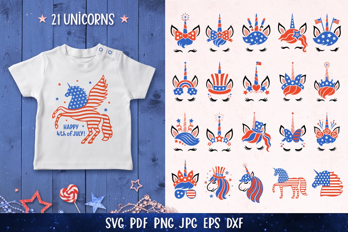Patriotic unicorn bundle.
