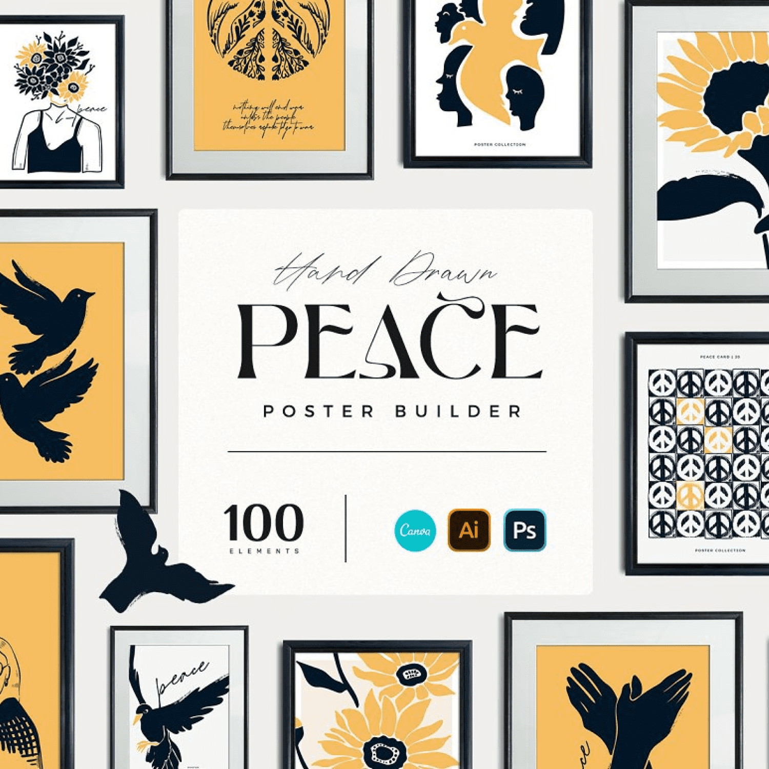 Peace poster builder - main image preview.