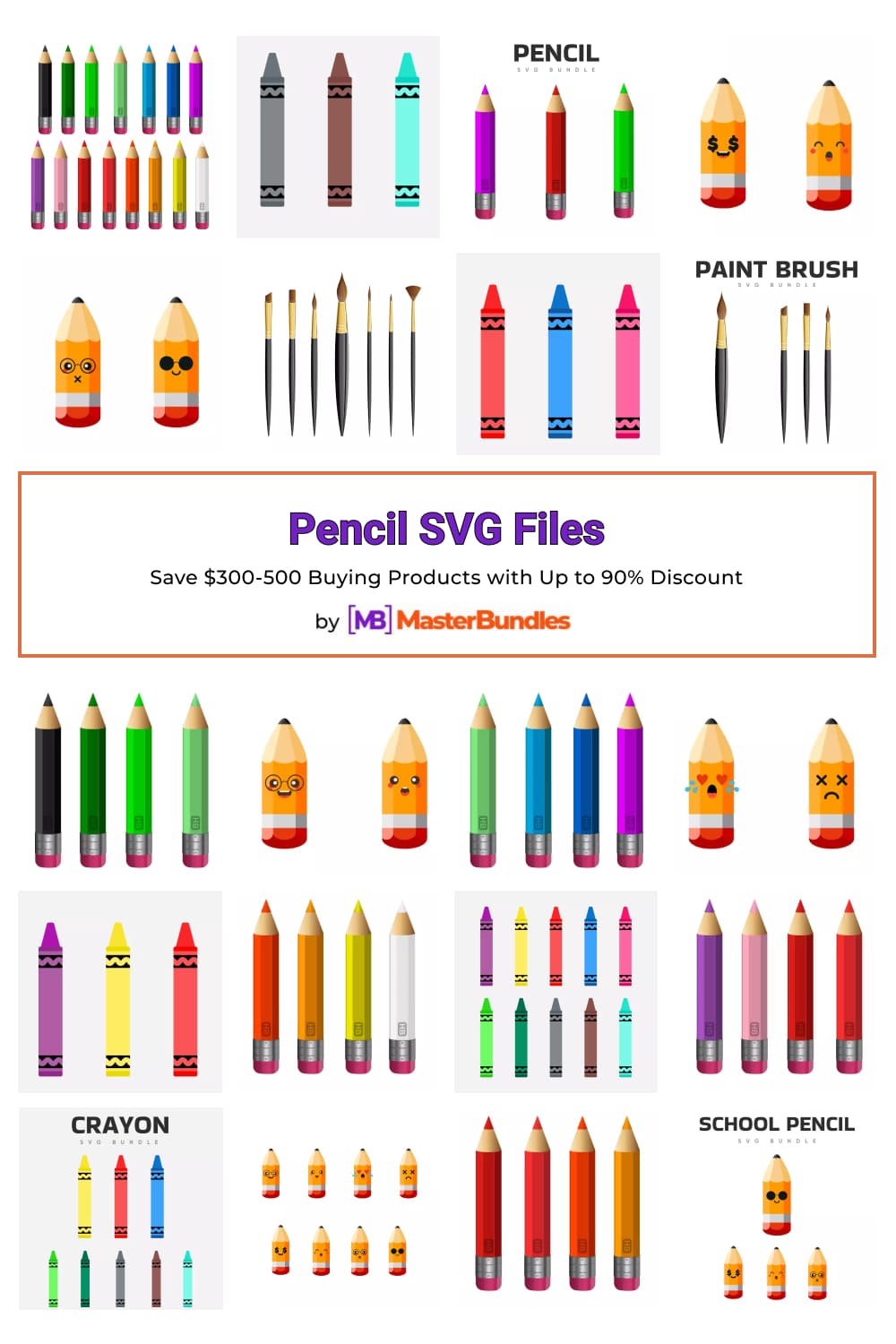 Pencil SVG Files Pinterest image.