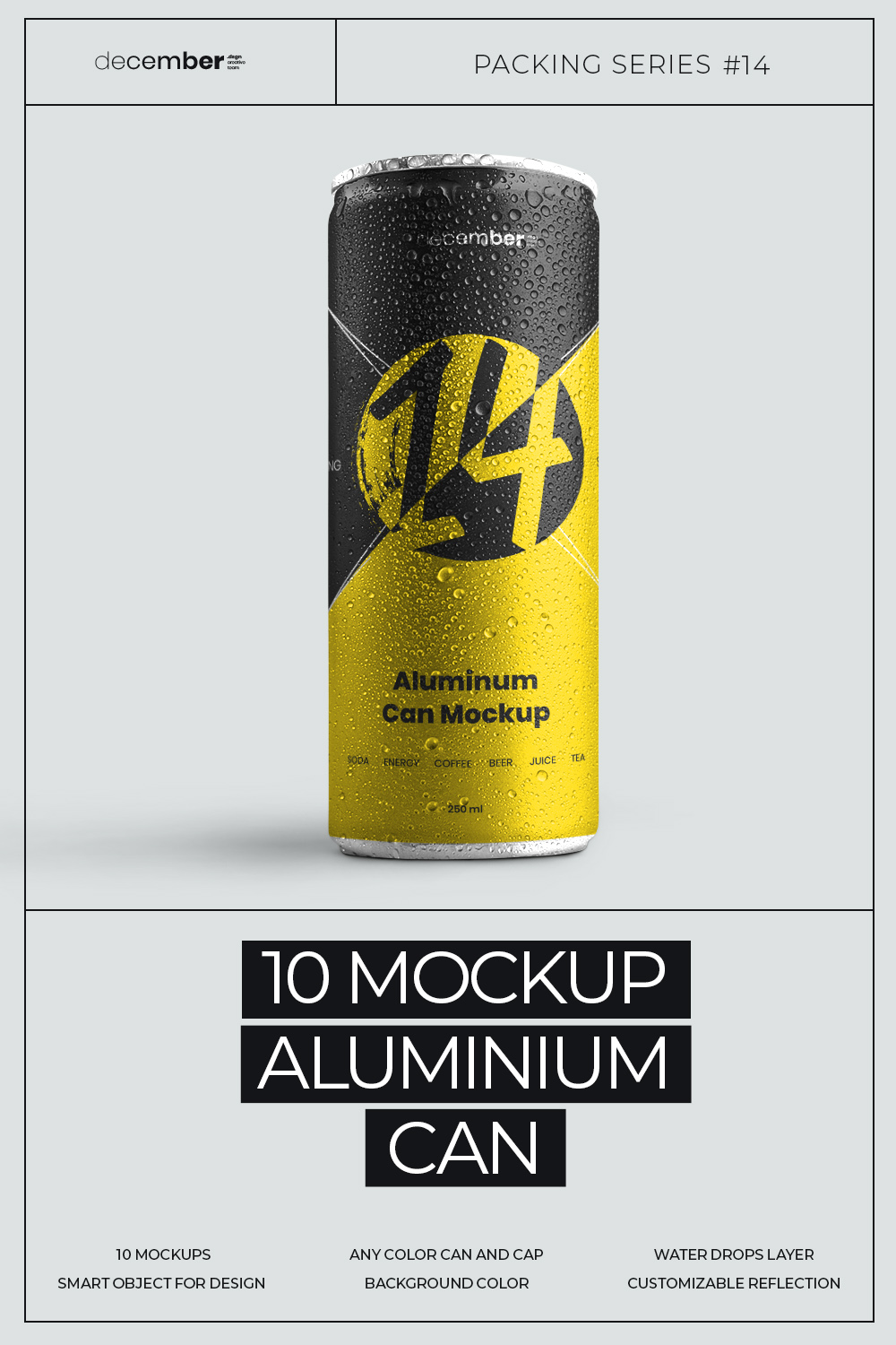 pinterest image 10 Mockup Aluminium Can 250 ml With Water Drops