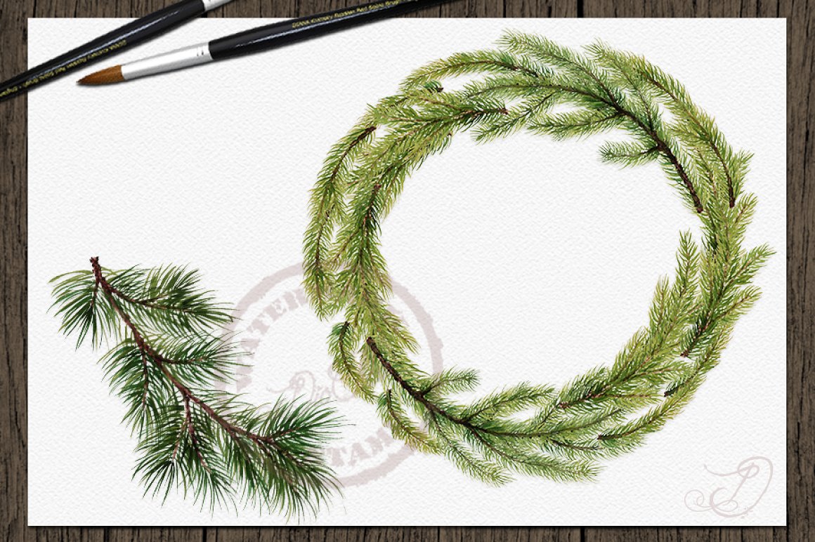 Classic pine wreath.