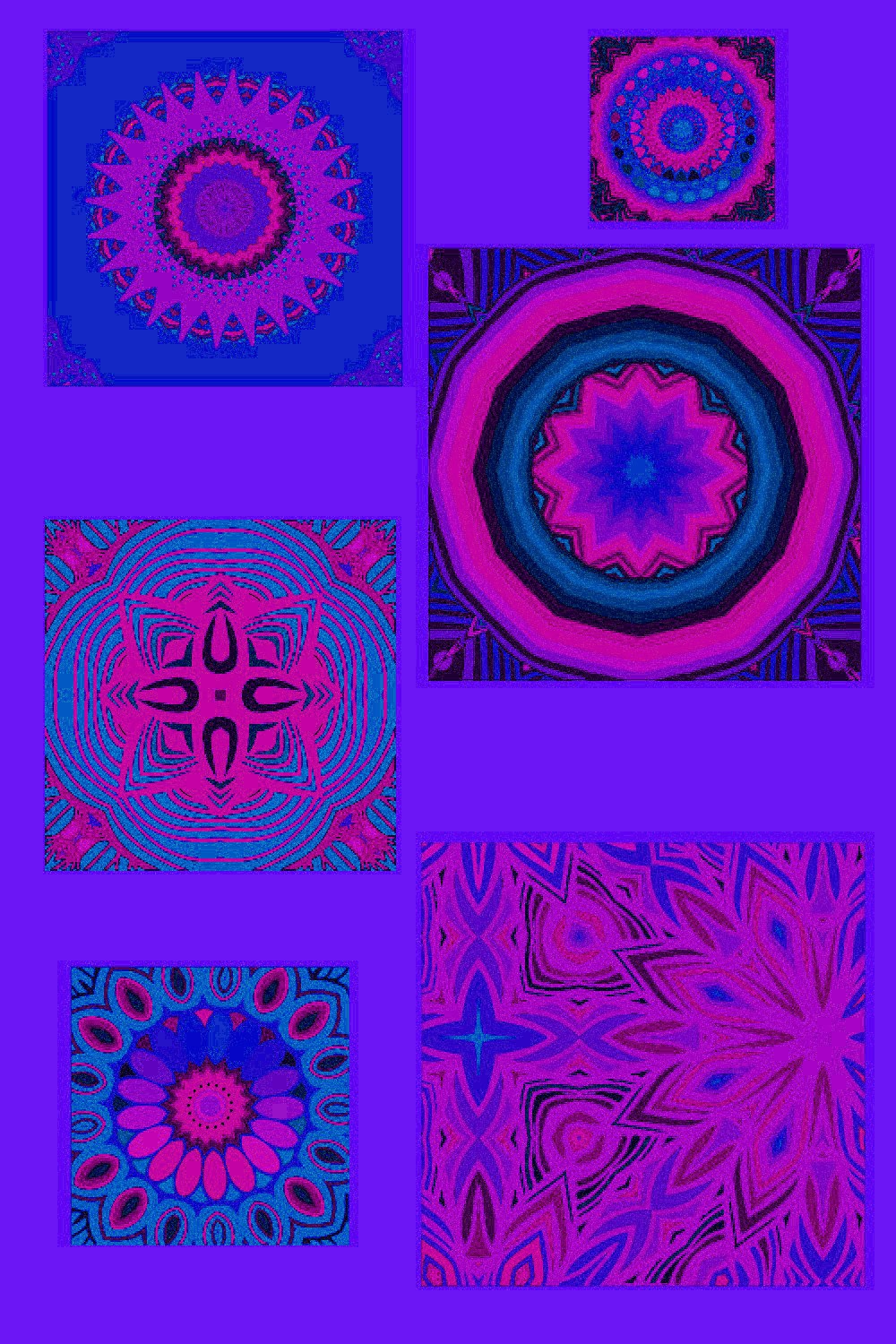 Mandala Pastel Digital Paper Pinterest Image.