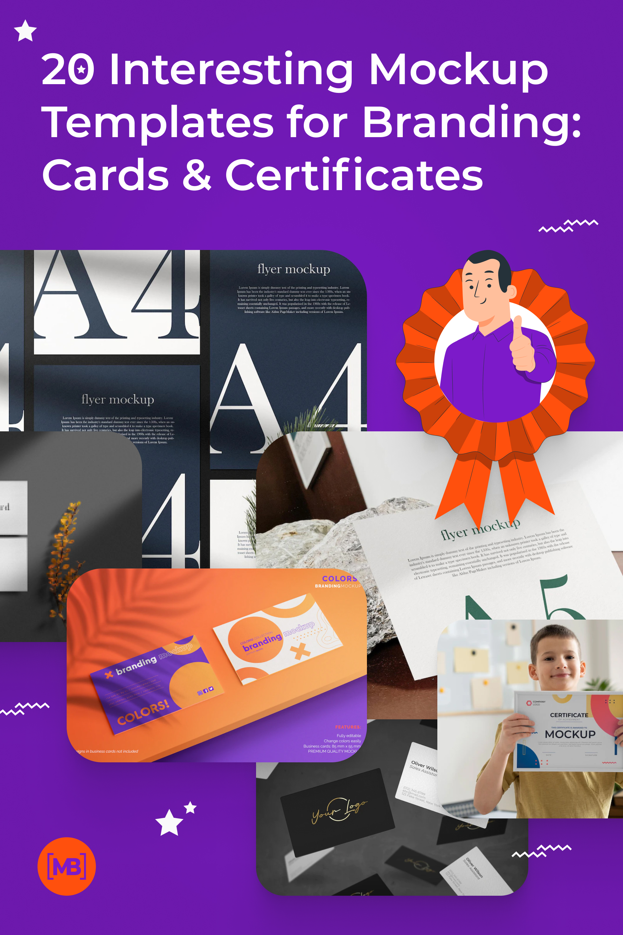 pinterest 20 interesting mockup templates for branding cards certificates