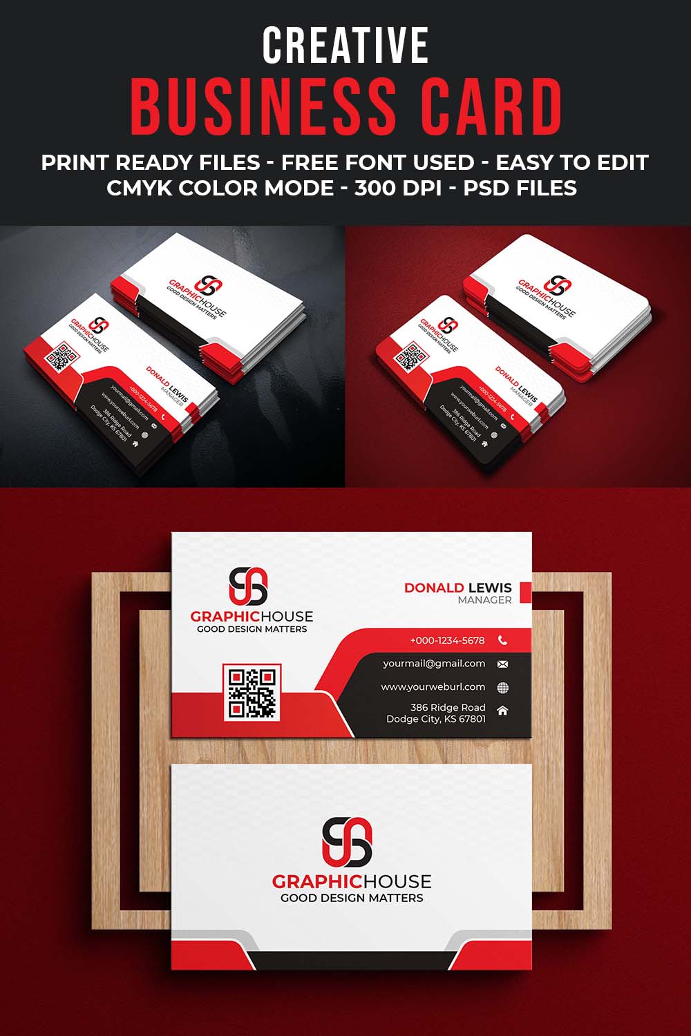 pinterest Modern Creative And Professional Business Card Template.